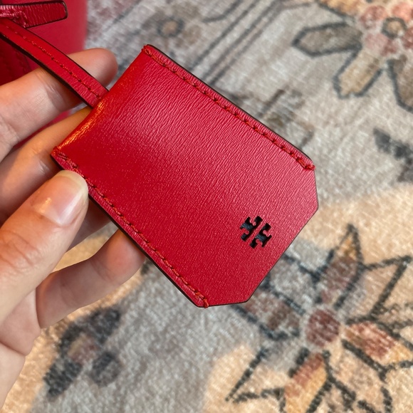 Tory Burch Parker Large Tote Cherry Apple Red - Picture 7 of 9